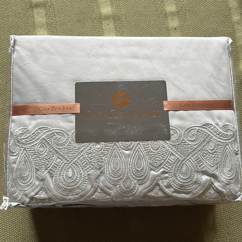 Embroidered California King sheets